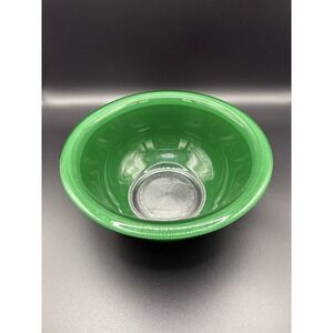 VINTAGE PYREX GREEN WITH CLEAR BOTTOM GLASS MIXING BOWL #322